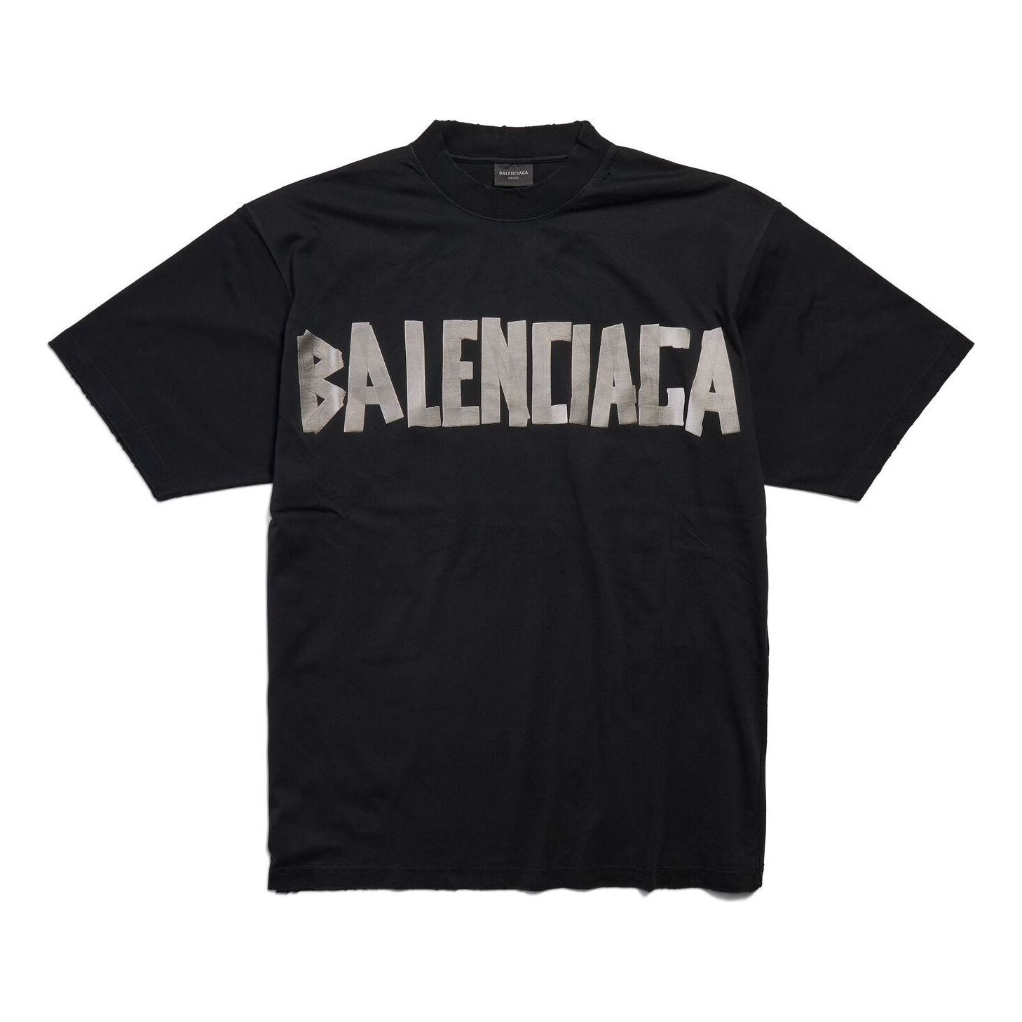 WMNS) Balenciaga New Tape Type T-shirt Medium Fit 'Black