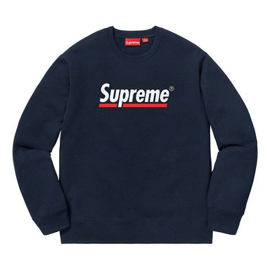 Supreme Warm Up Crewneck 'Navy Yellow' SUP-SS19-413