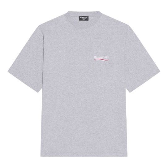 Balenciaga Political Campaign T-shirt Large Fit 'Grey' 641675TKVJ11379