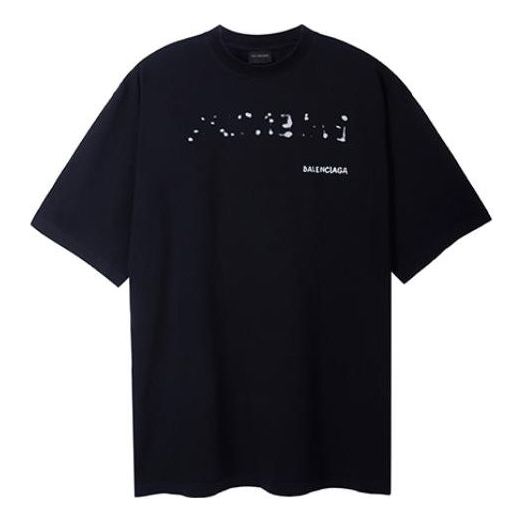 Balenciaga Hand Drawn Balenciaga T-Shirt Large Fit 'Black