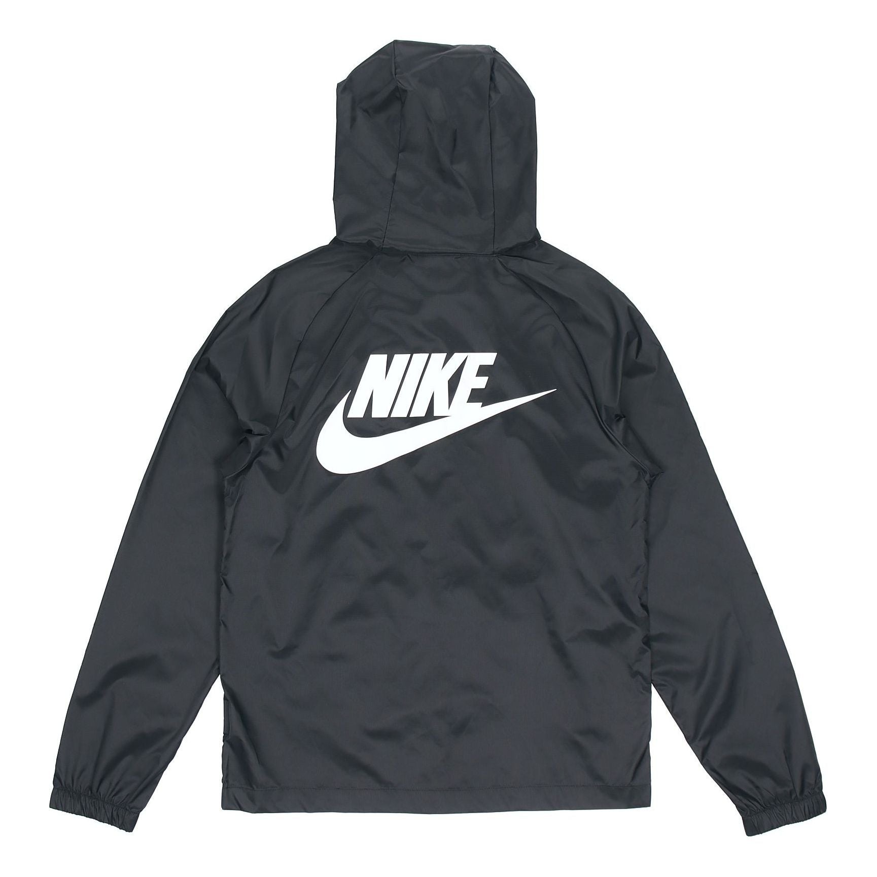Nike Back Large Logo Zipper hooded track Jacket Black CZ8677-010