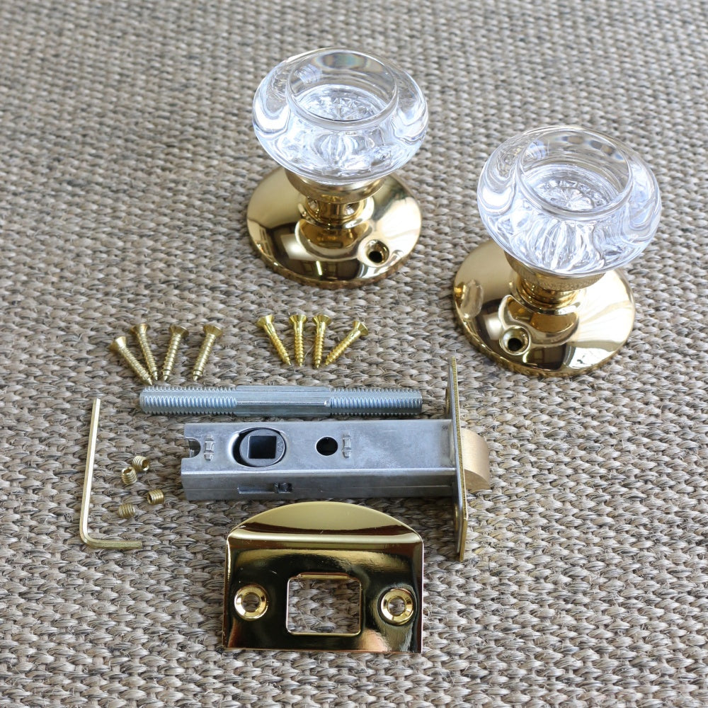 ヴィクトリアン・ラウンド ガラス ドアノブ JC1-FGH-012