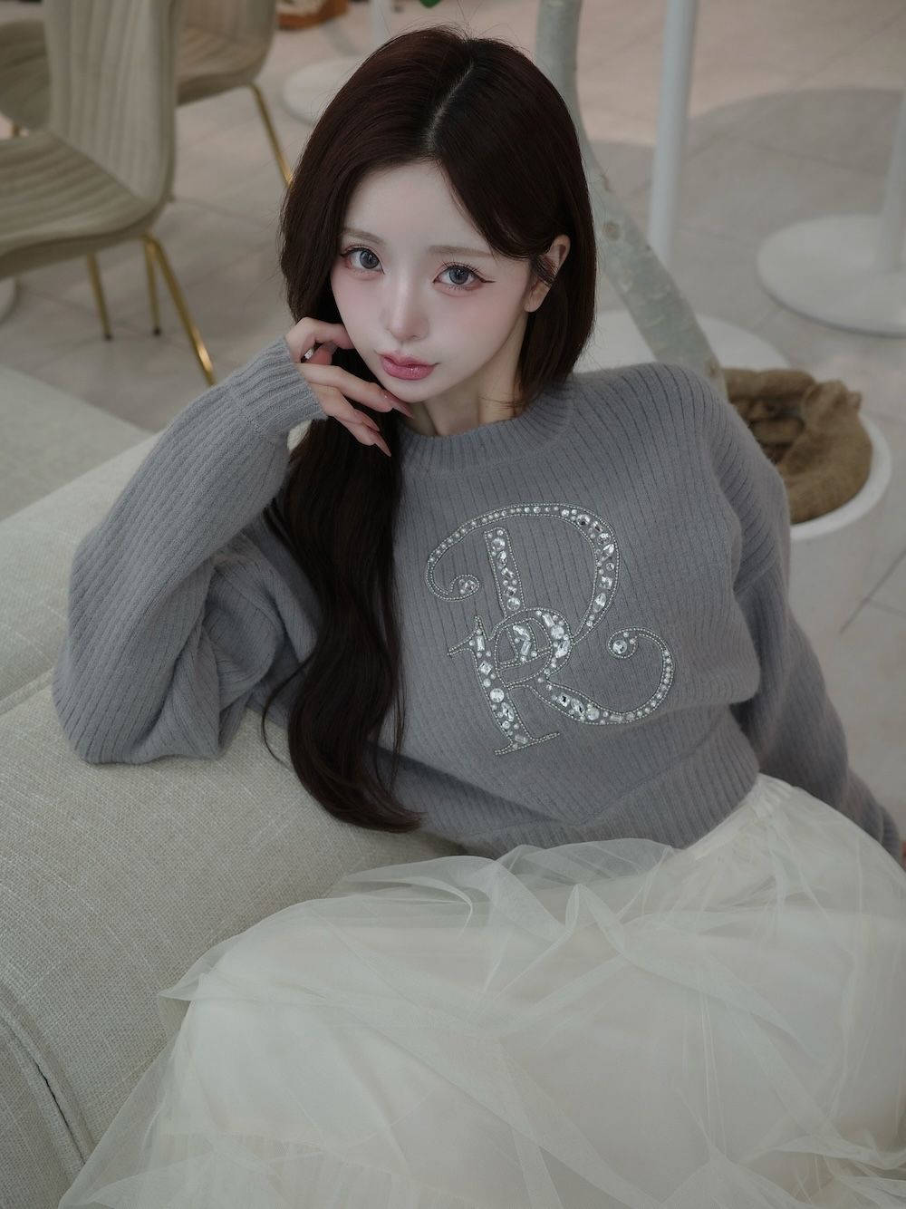 DRビジューボリュームリブニットトップス – Darich (ダーリッチ)