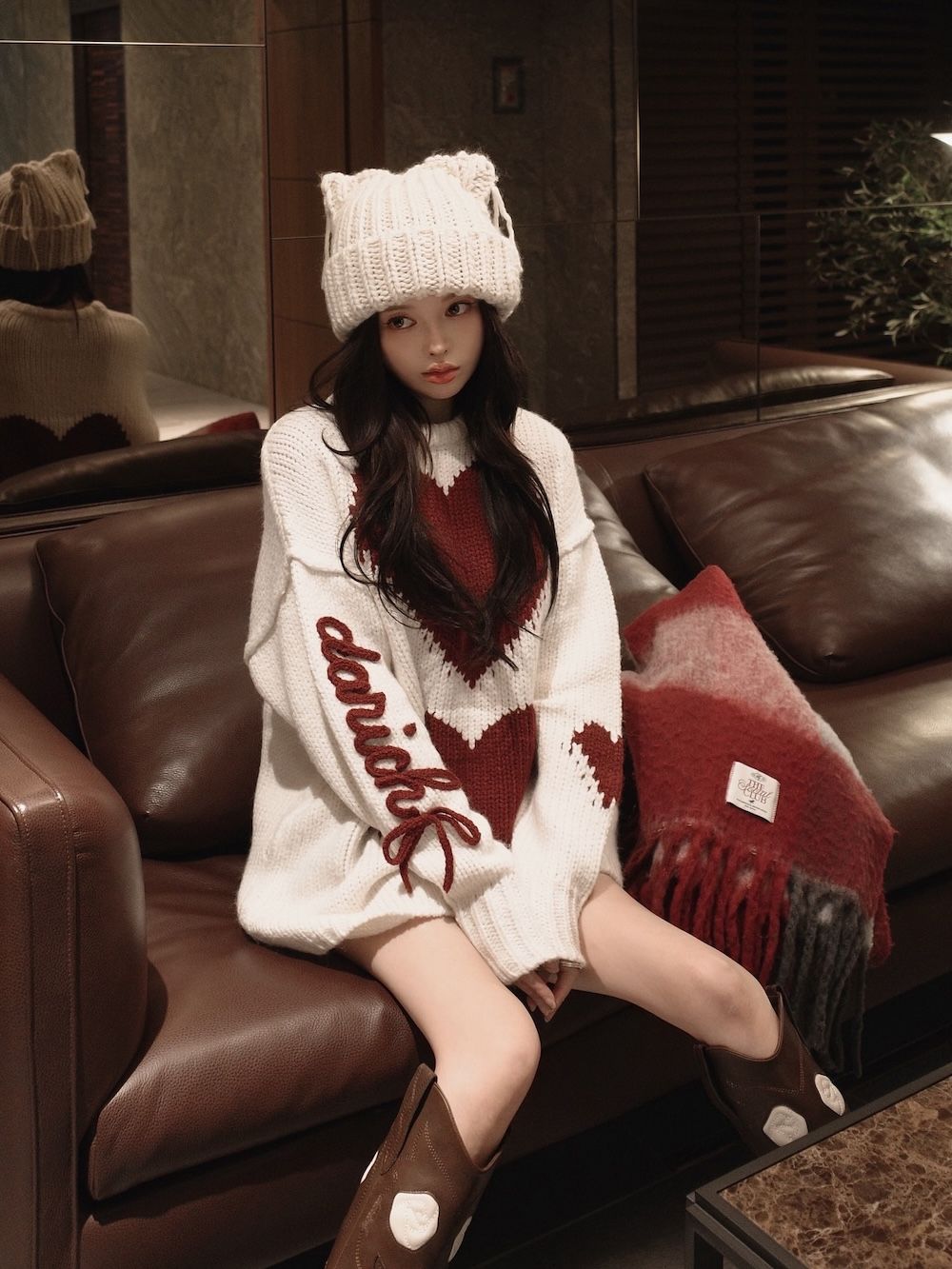 ハートロゴローゲージニットチュニック – Darich (ダーリッチ)