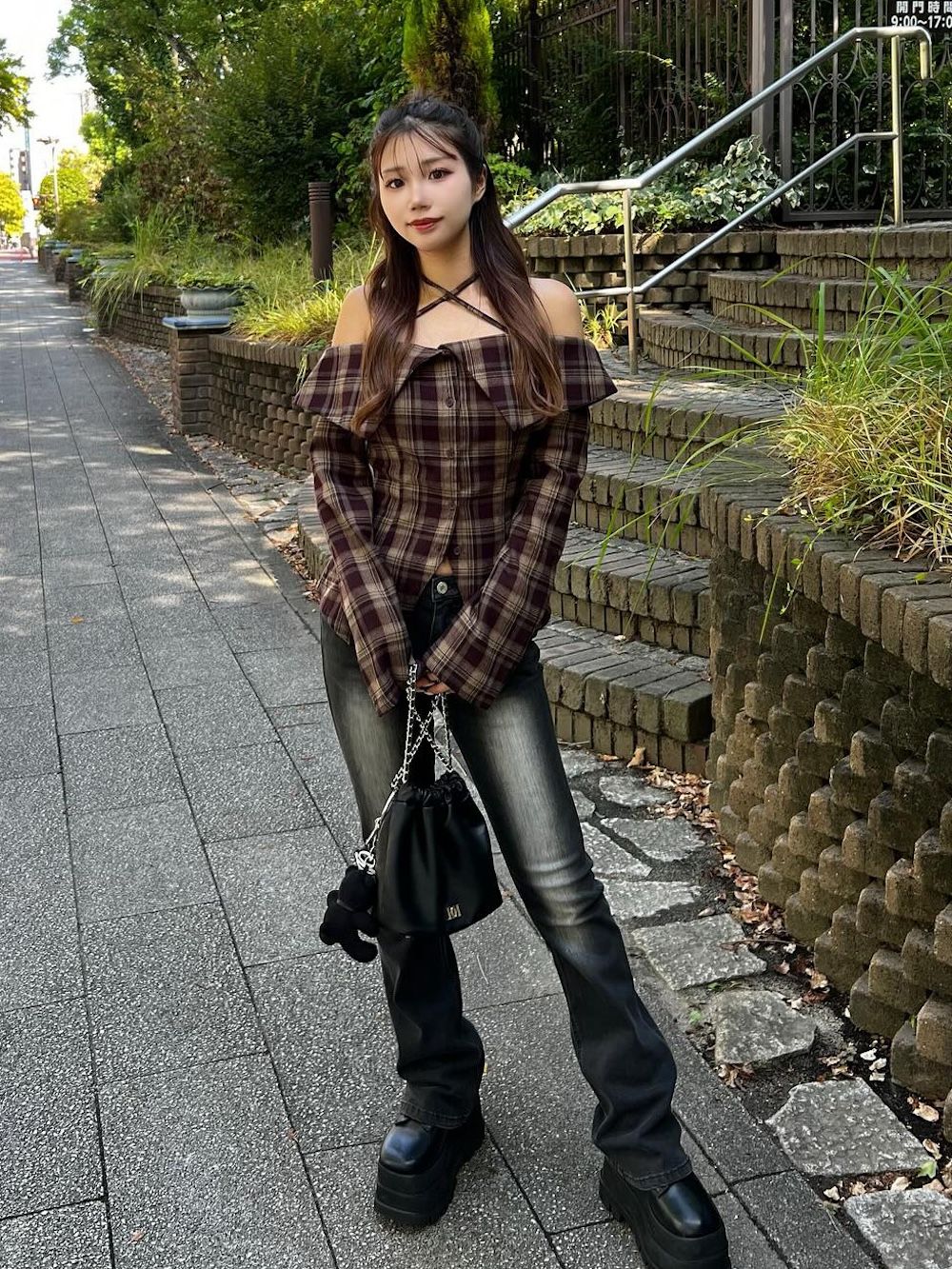 ホルターオフショルチェックシャツ – Darich (ダーリッチ)