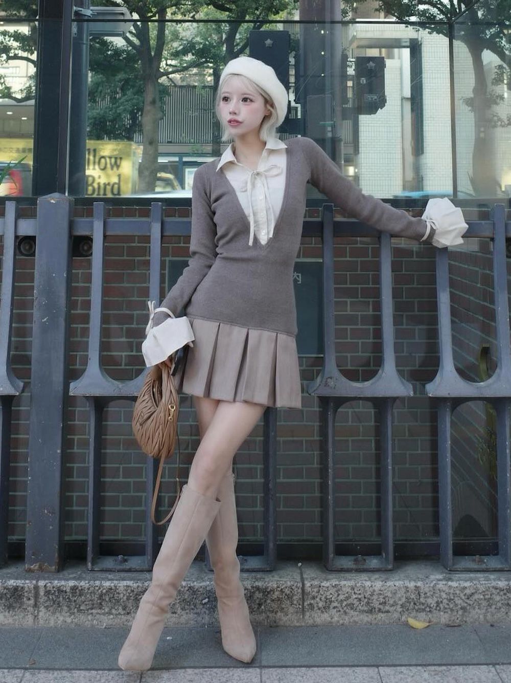 シャツドッキングプリーツミニワンピース – Darich (ダーリッチ)