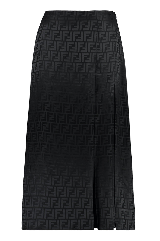 Fendi - Silk midi skirt black - The Corner