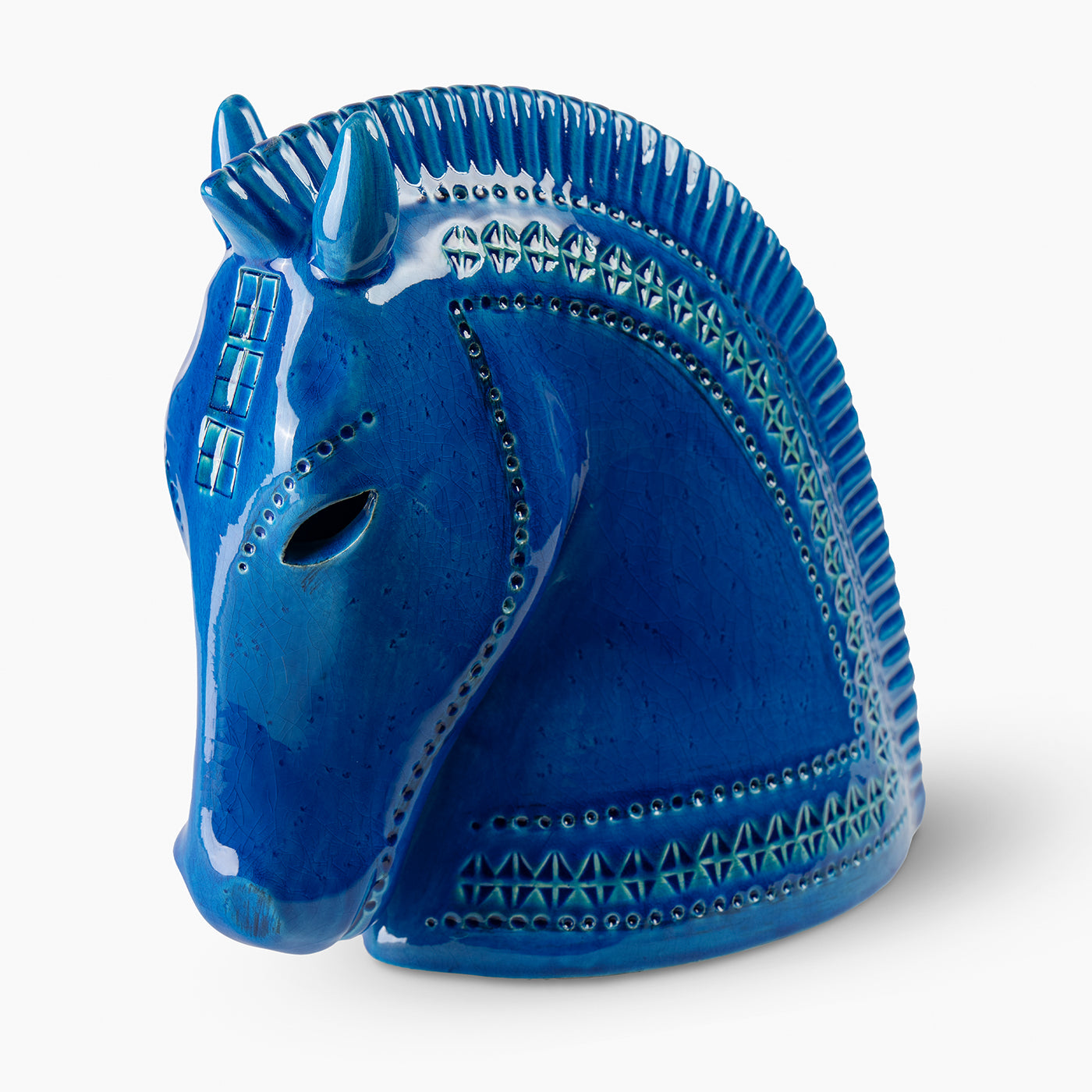 Rimini Blu Horse Head Figurine by Aldo Londi Bitossi Ceramiche