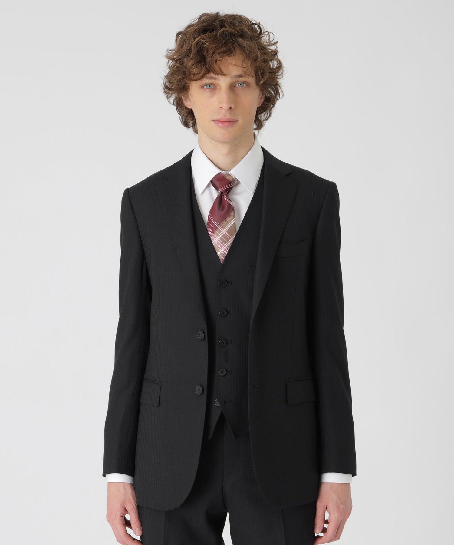 トーナルブルーシャドーブラックストライプスーツ（スーツ）｜BLACK