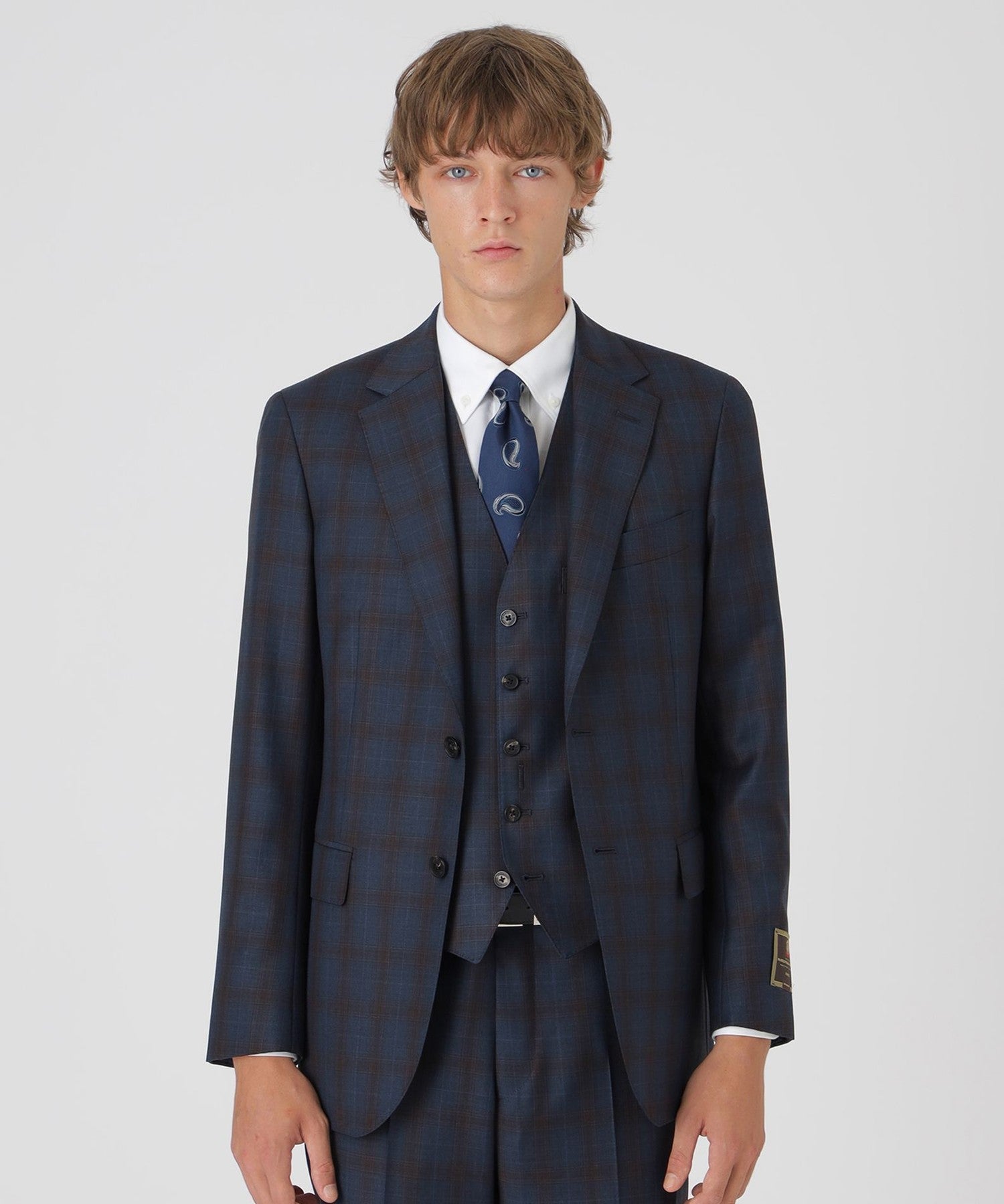 一部店舗限定】Zegna TRAVELLER シャンブレーブルーヘリンボーン