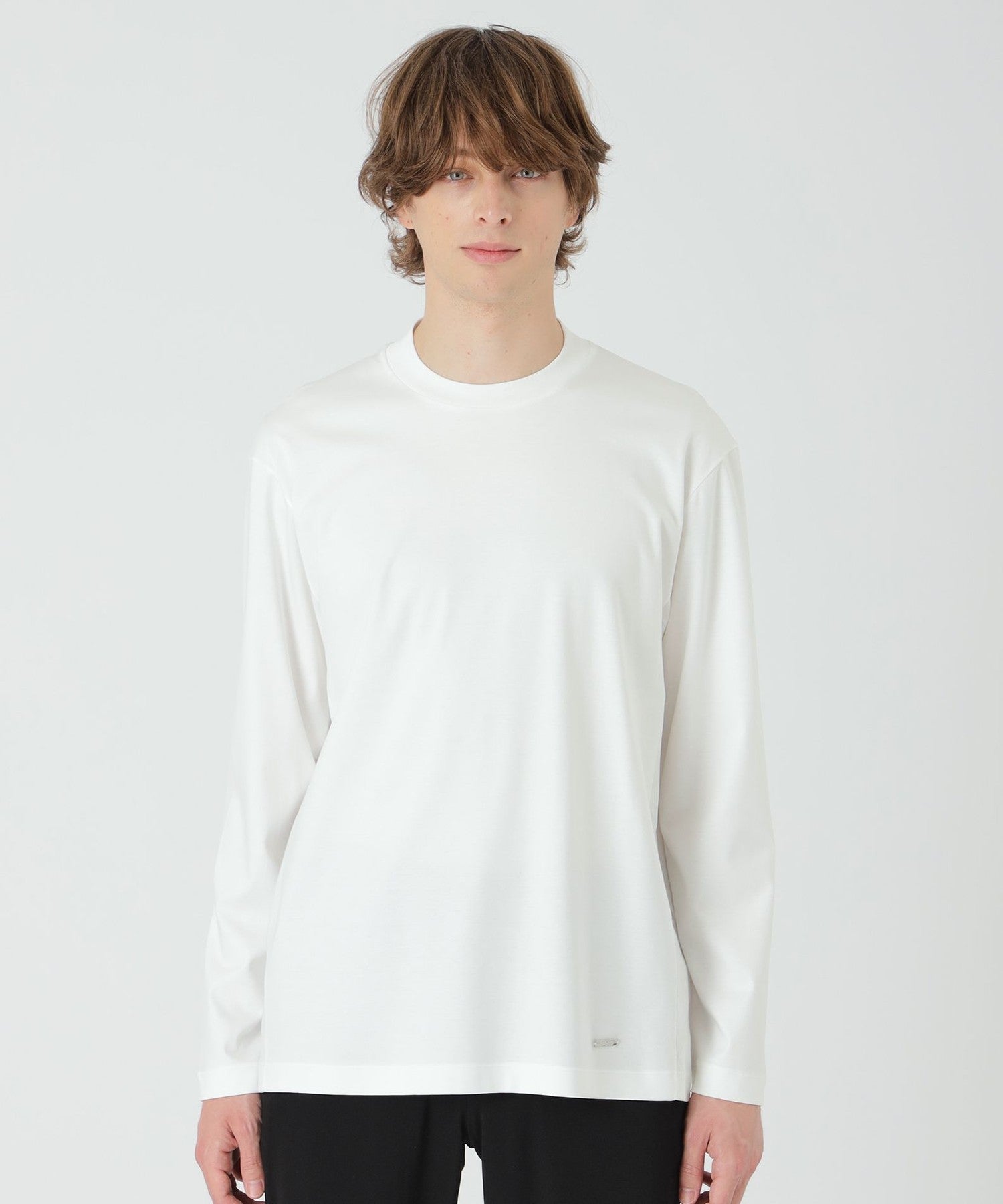 パーシャルチェックニットソー（カットソー）｜BLACK LABEL