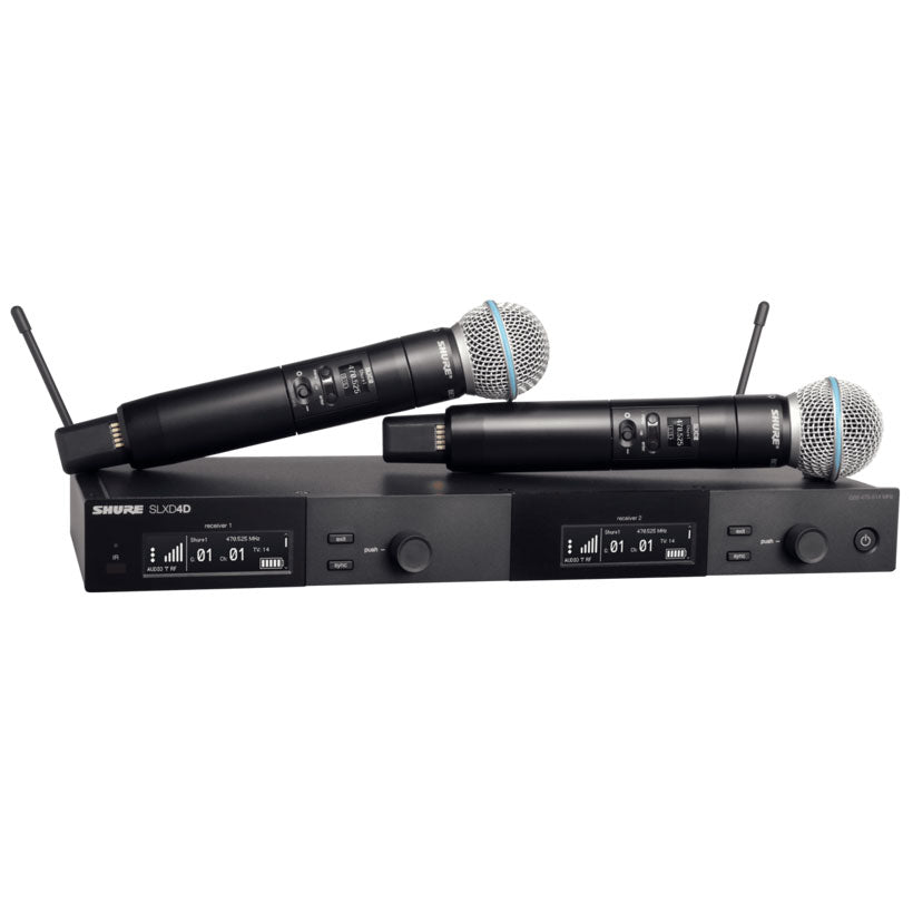 Shure SLX-D Dual Wireless System with Nexadyne 8/C Handheld