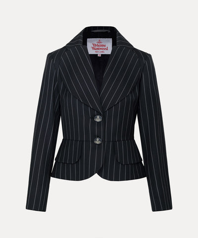 ウールギャバ ラブジャケット(ブラック)（レディース）（1612461004