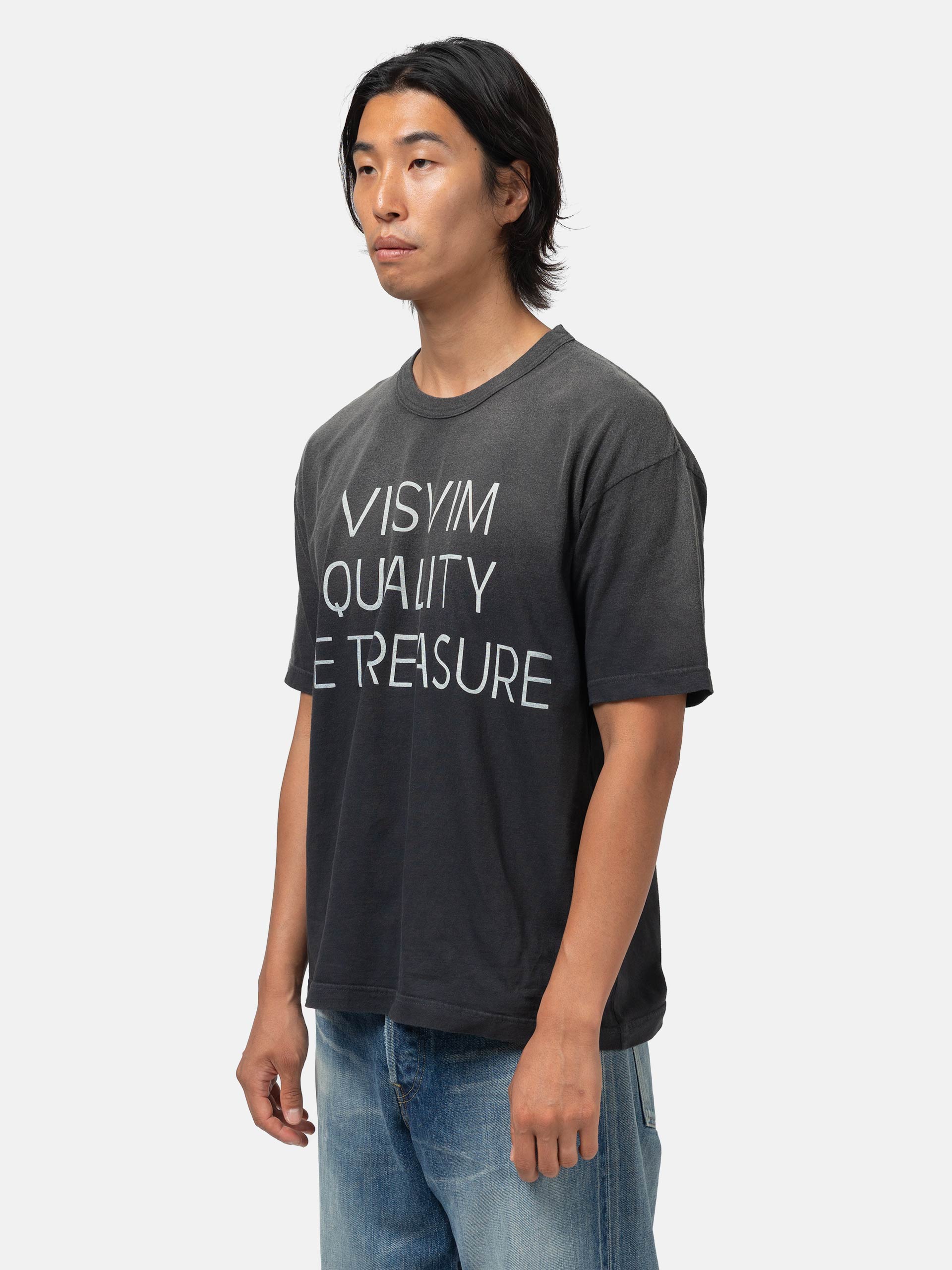 visvim Jumbo Tee S/S DMGD Black | HAVEN
