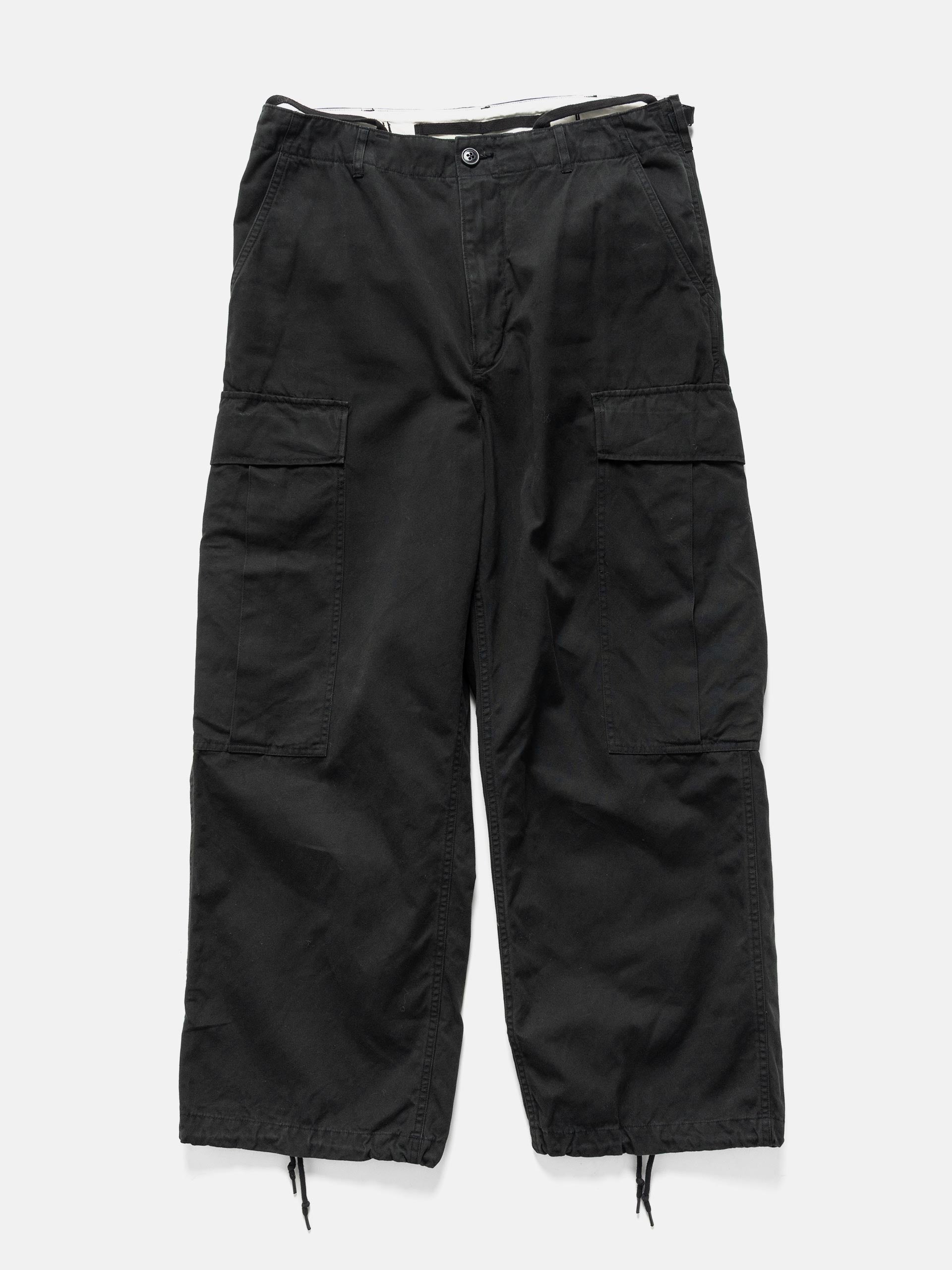 AURALEE Wool Fulling Flannel Cargo Slacks Top Charcoal | HAVEN