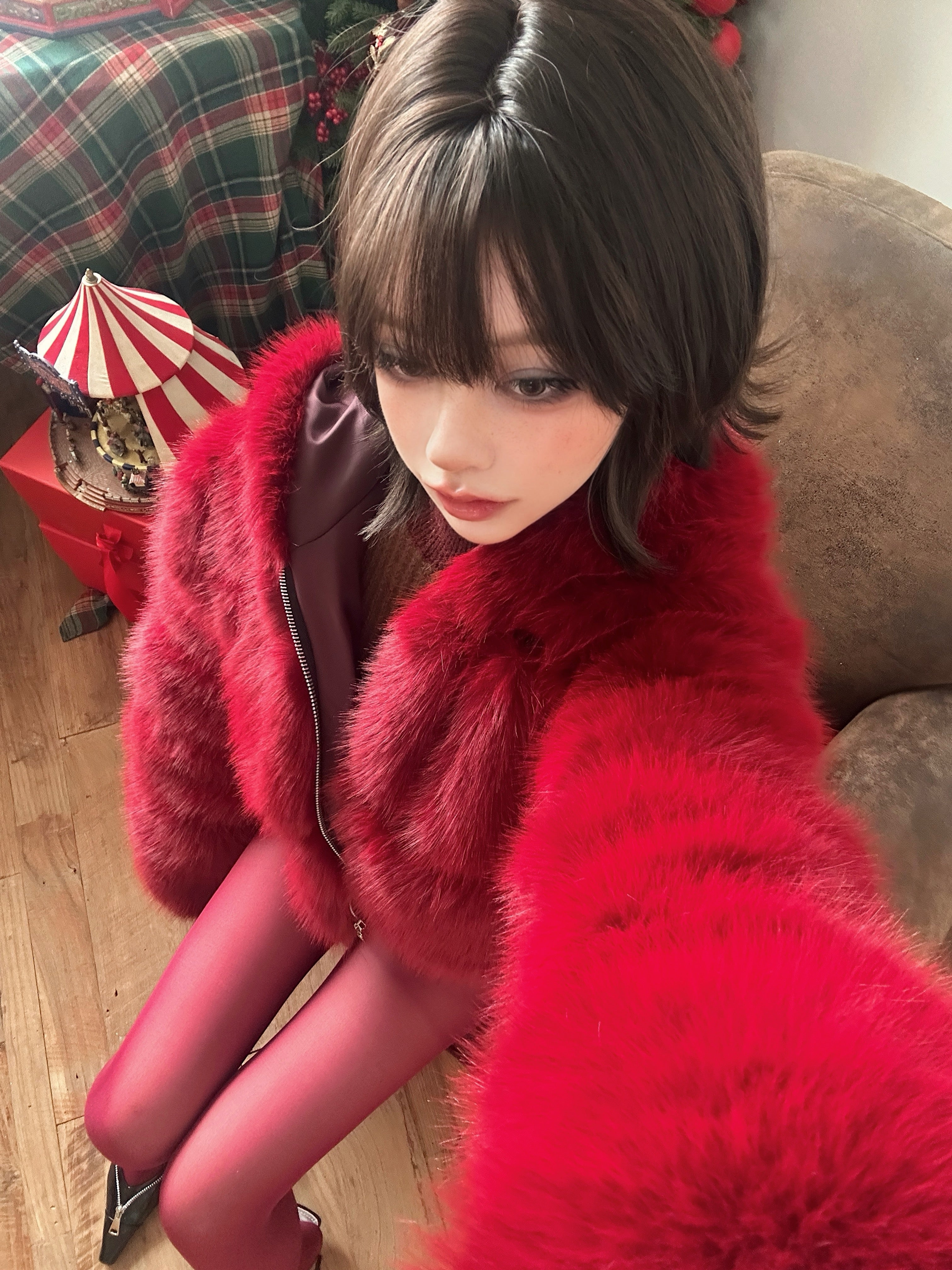 レッドクロップファー - ジャケット - TTSTUDIO | 60% - アジア