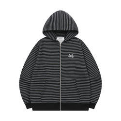 ワディアップリケロゴフードジップアップユニセックス (2Color