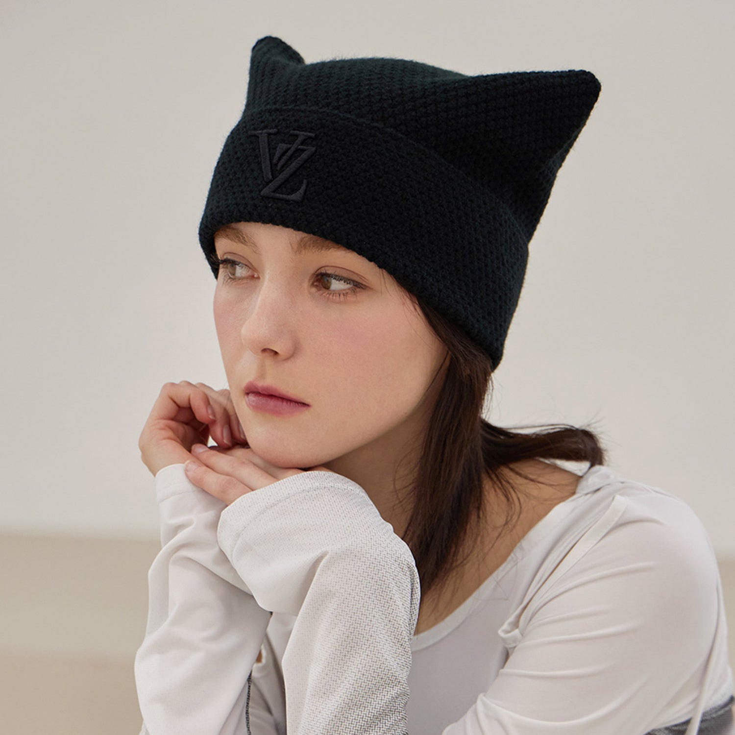 VZスクエアビーニー／ブラック - VARZAR | 60% - アジアファッション通販