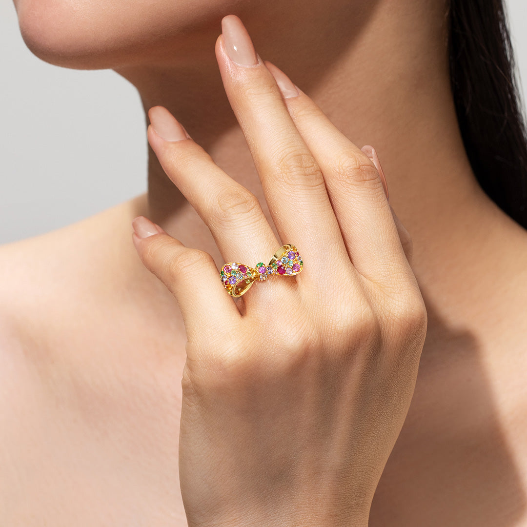 ビズー公式】マルチカラー ゴールド K18(18金) リング リュバン | 希少