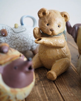 かしわ窯 ポット A bear ¥11,000 大人の焼き物