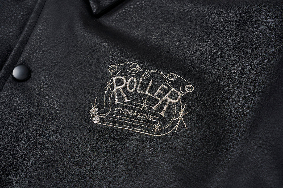 再販商品＞ROLLER FAKE LEATHER COACH JACKET < Re-released &gt