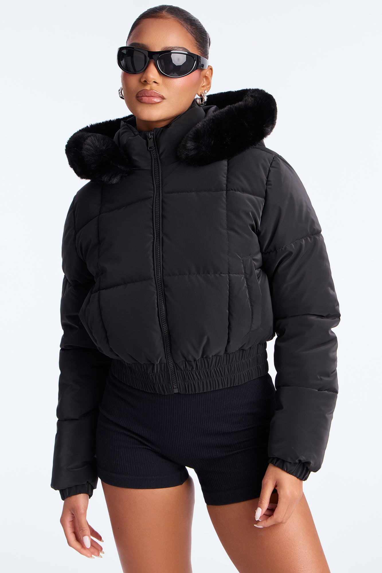 Urban Pulse Fur Hood Puffer Jacket - Black | Fashion Nova