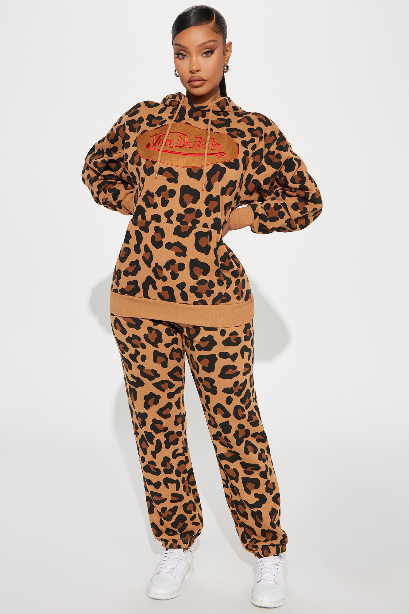 Von Dutch Leopard Patch Hoodie - Leopard | Fashion Nova