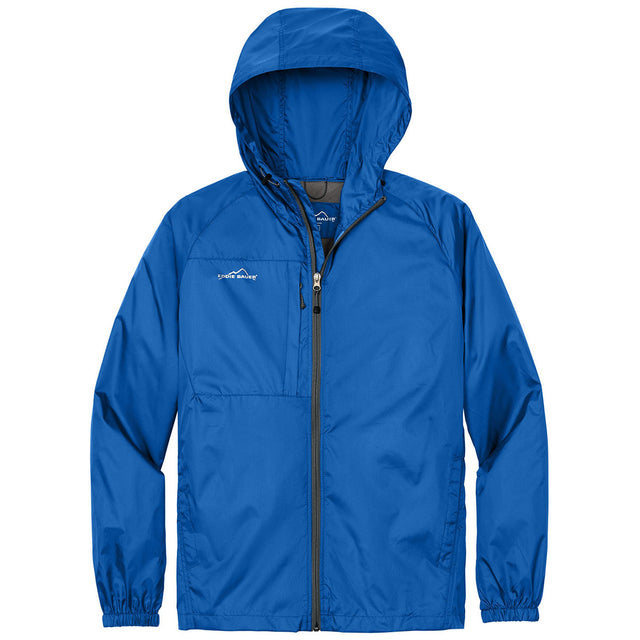 Eddie Bauer Men's Adriatic Blue Packable Wind Jacket