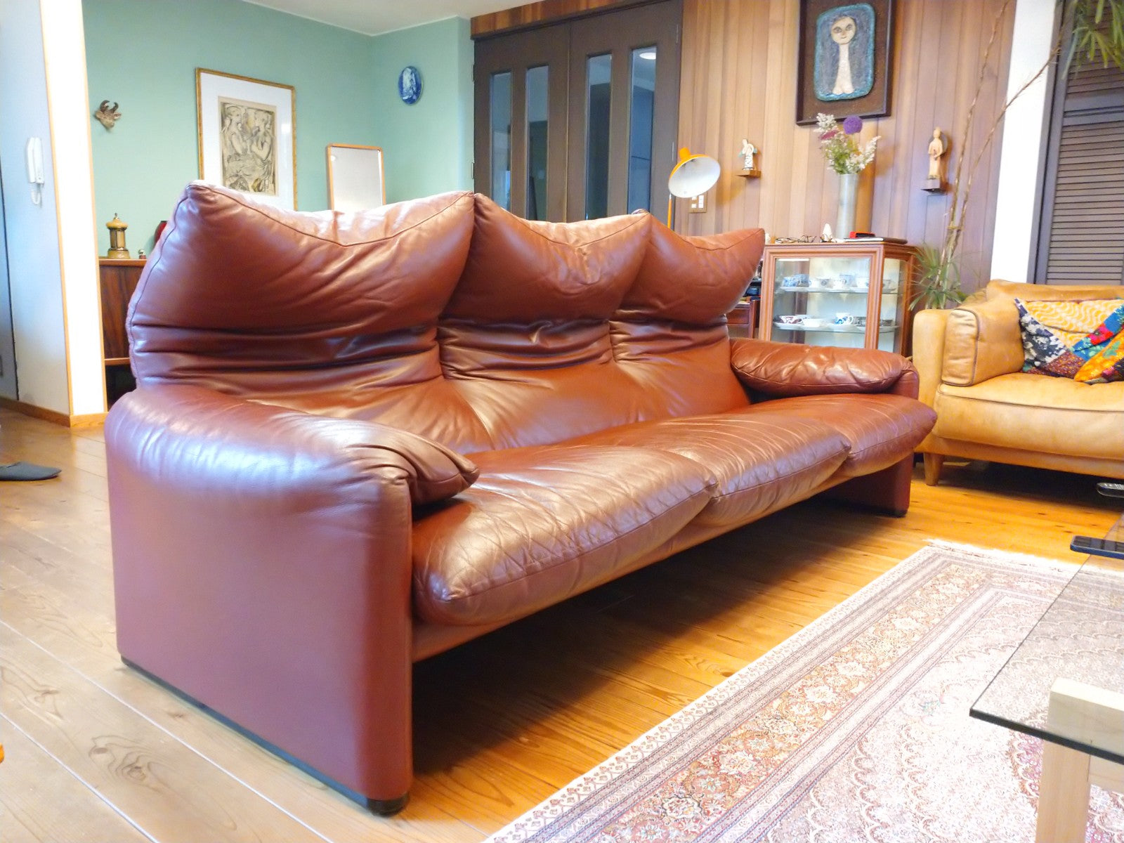 カッシーナ / Cassina 675 マラルンガ 本革 トリプルソファ 3人掛け