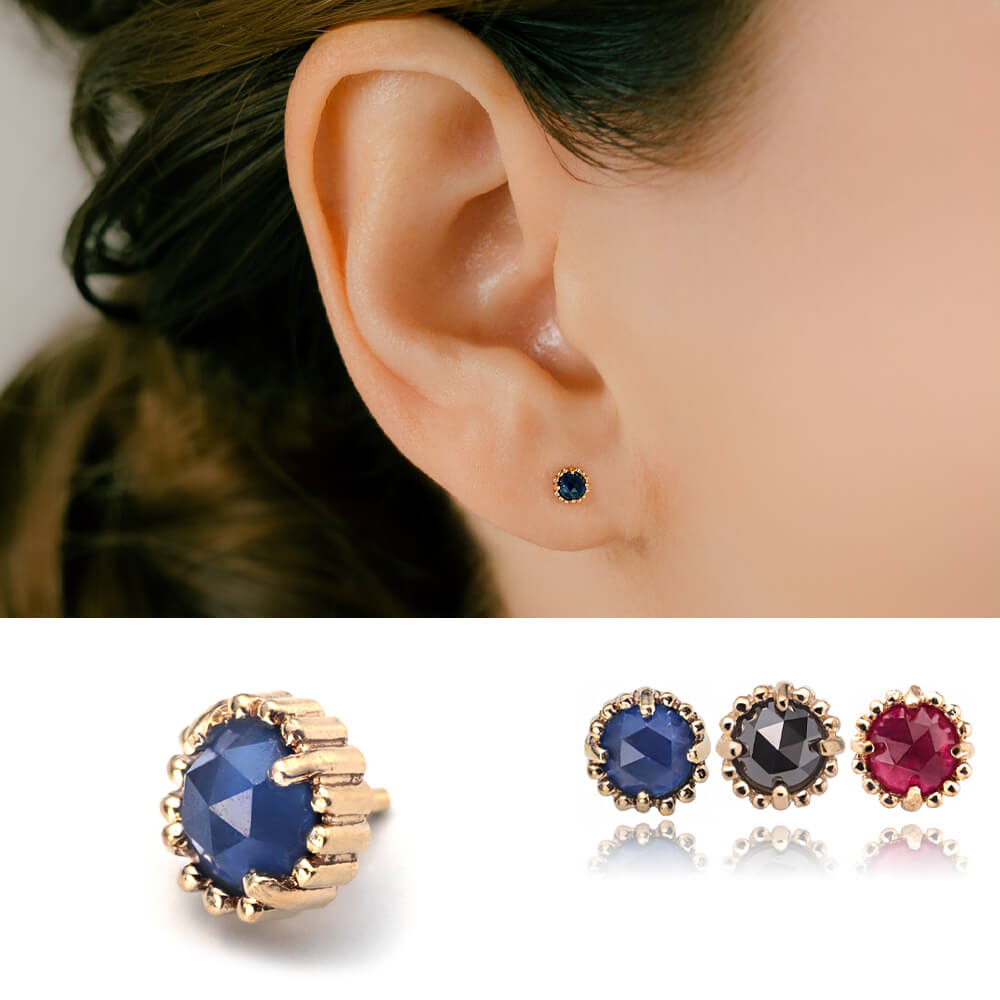 ローズカット ピアス│アンティークカットの輝き – PICOLLET