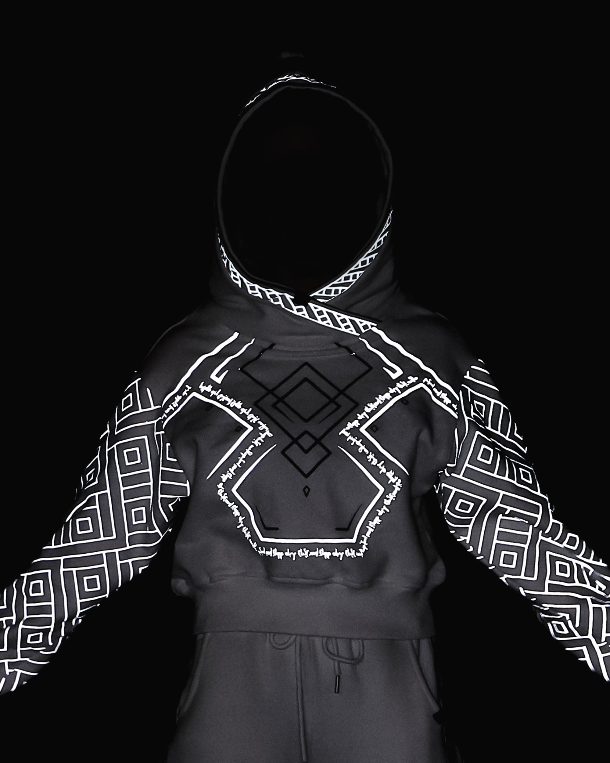 Ghost Cryptic Cropped Hoodie | Nerdforge Official Store