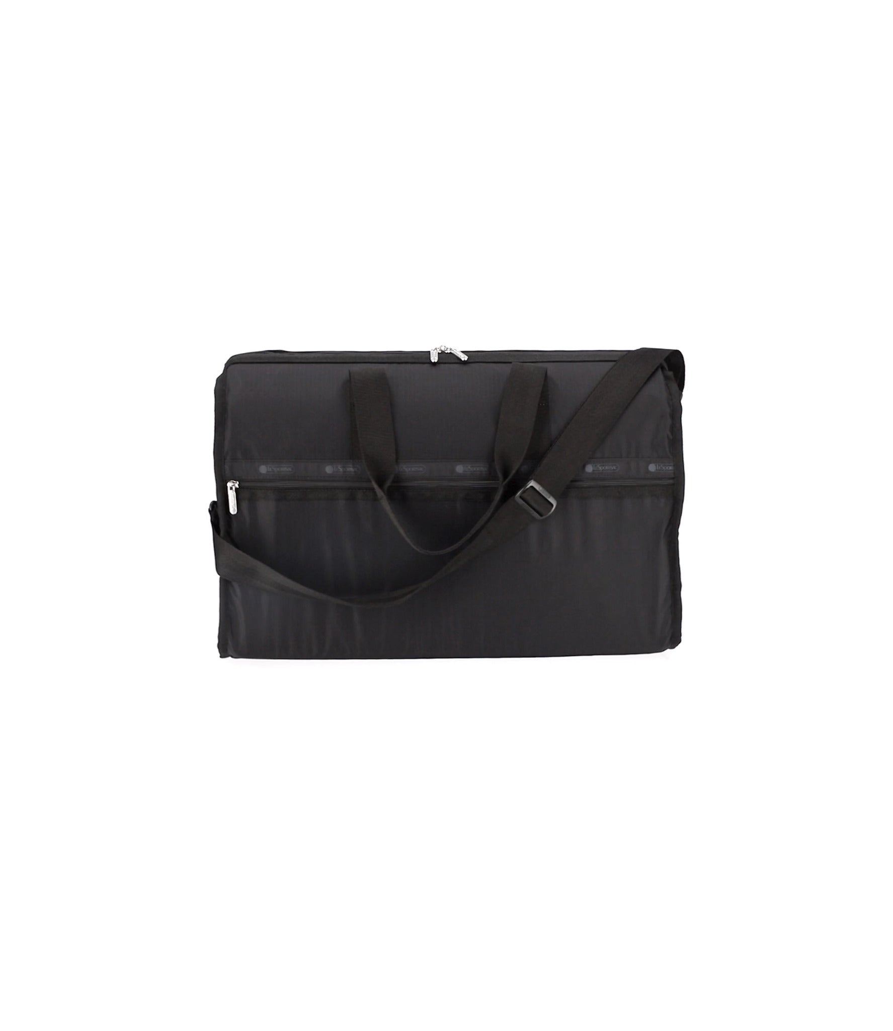 Solid Black Deluxe Large Weekender | Adventure Awaits | LeSportsac