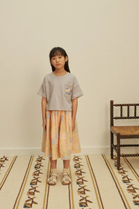 Cotton woven embroidered skirt vintage inspired child. – Apolina