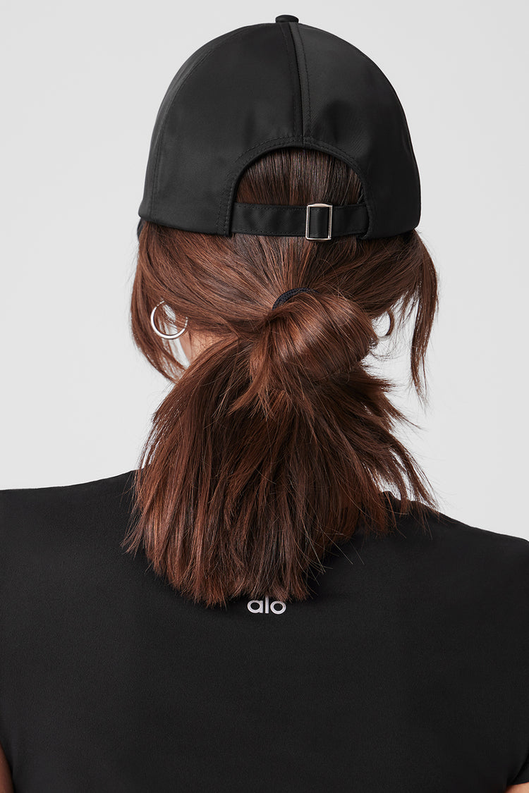 Satin Off-Duty Cap - Black | ALO