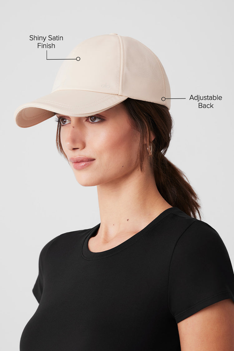 Satin Off-Duty Cap - Creme | ALO