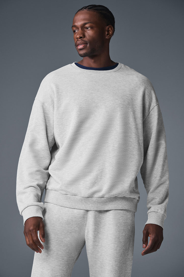 Chill Crew Neck Pullover - Athletic Heather Grey | ALO