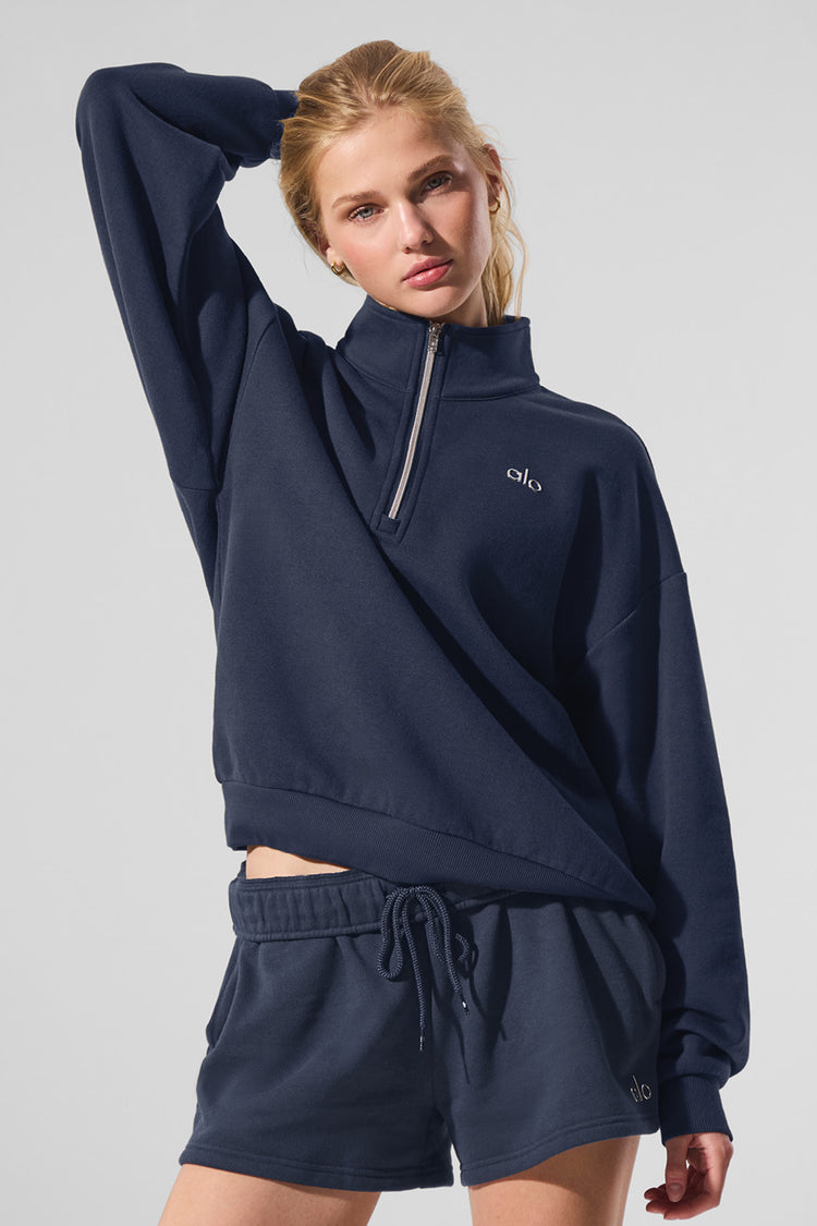 Accolade 1/4 Zip Pullover - Navy | ALO