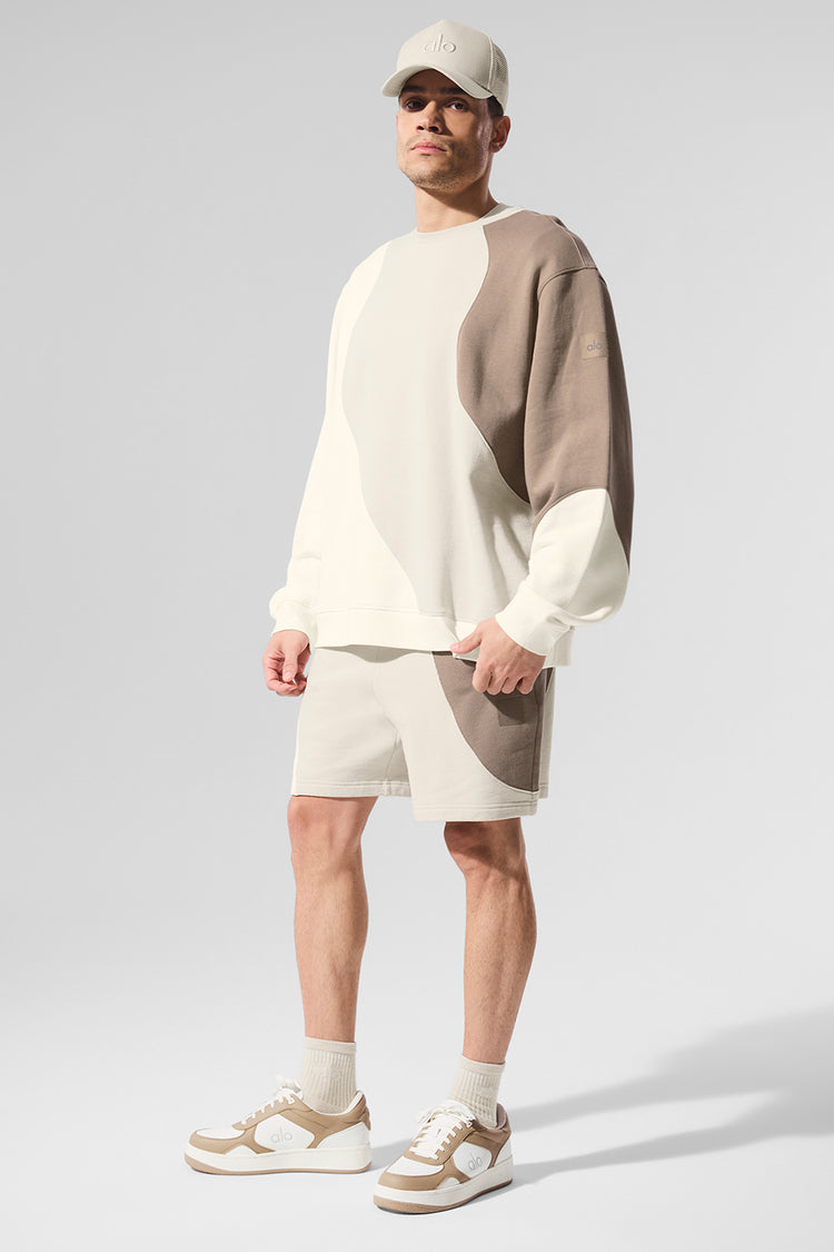 Make Waves Crew Neck Pullover - Ivory/Bone/Gravel | ALO