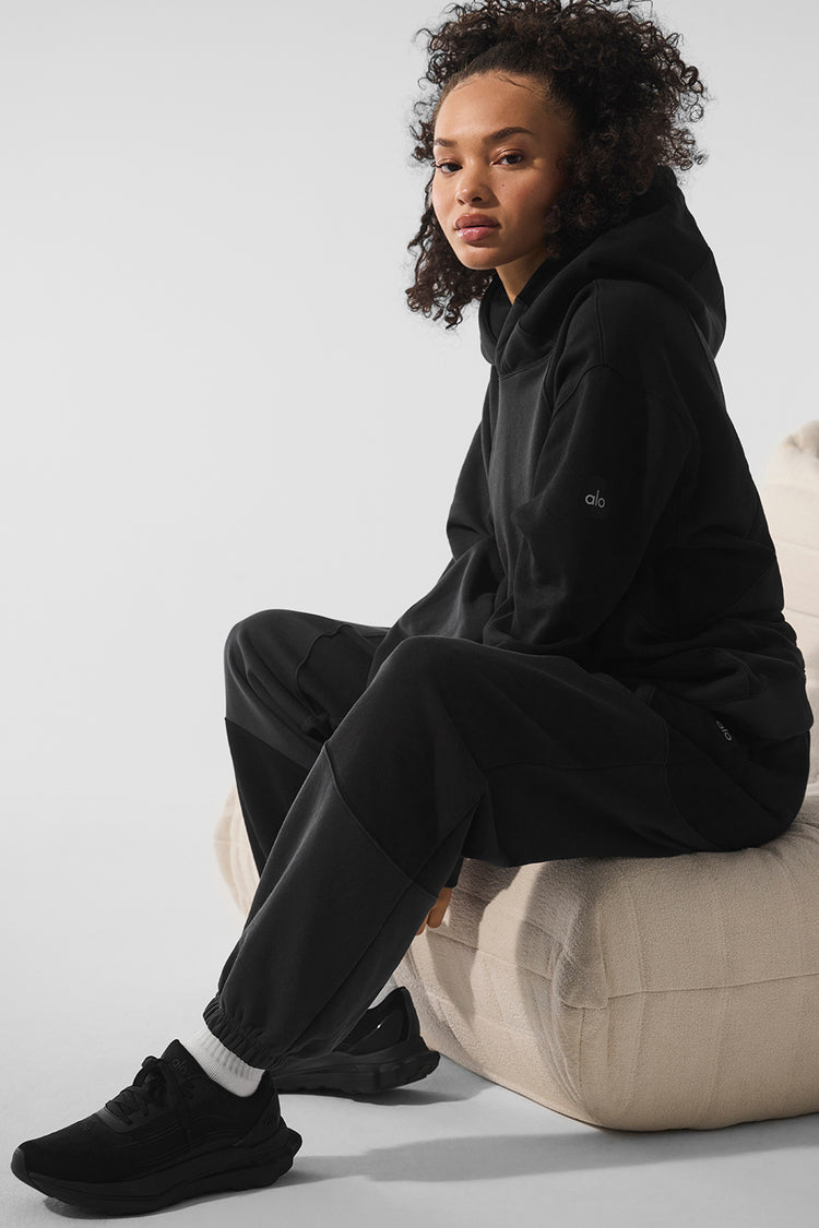 Make Waves Hoodie - Vintage Black Tonal | ALO