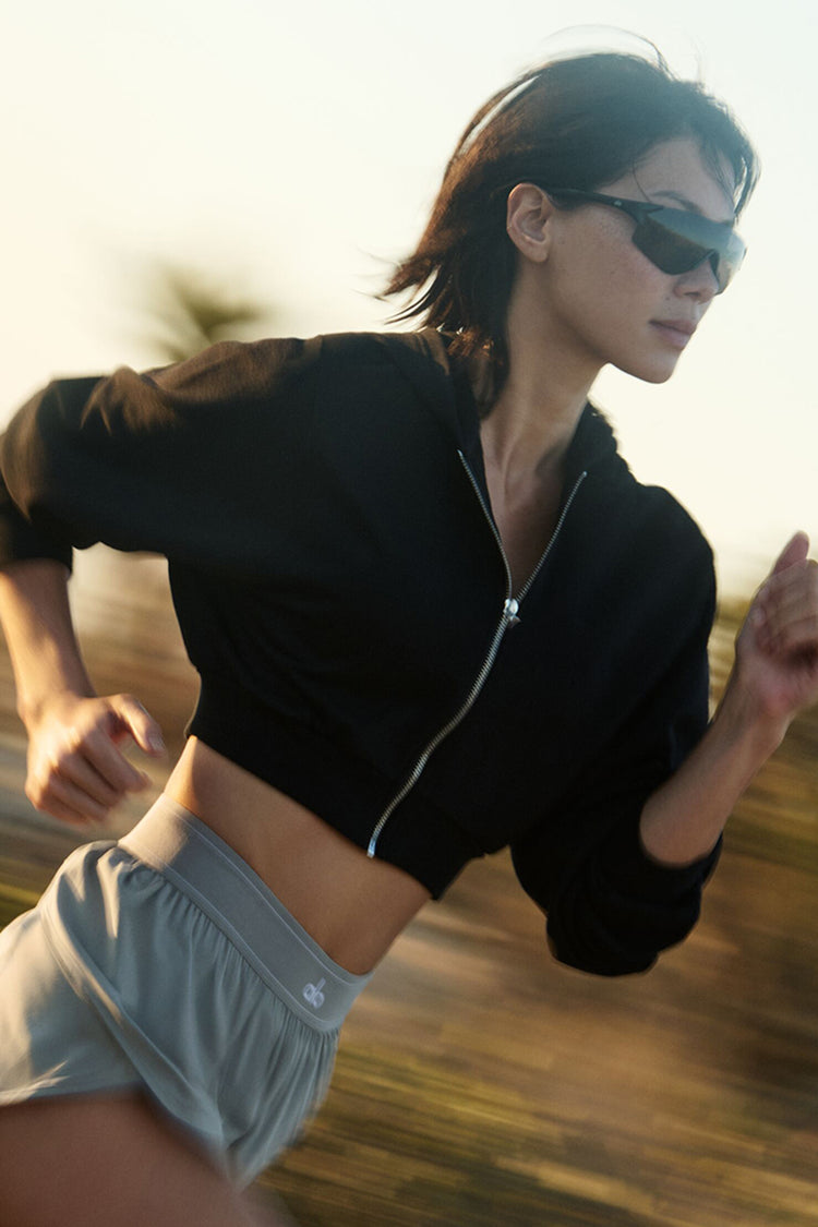 Sweet Escape Zip Up Hoodie - Black | ALO