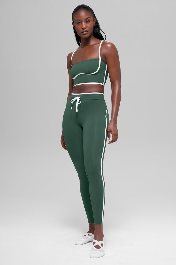 Airbrush High-Waist Race Pace 7/8 Legging - Clover Green/White | ALO