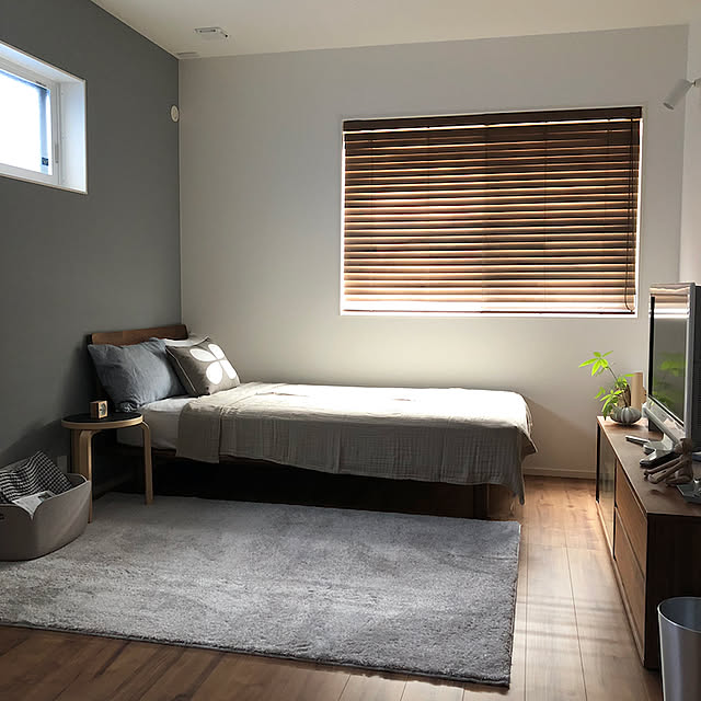 無印良品 ベッドフレーム用ヘッドボード・シングル・ウォールナット材