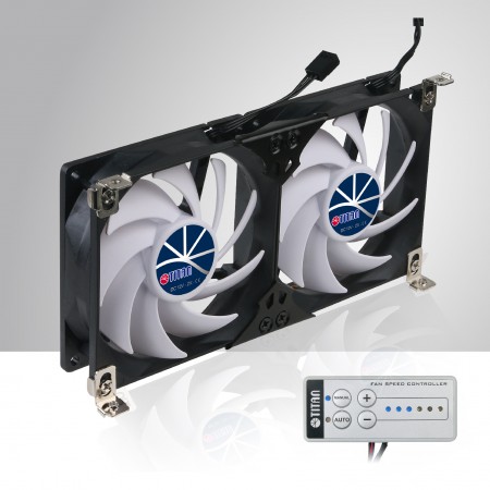 TITAN IP55 Waterproof Double Rack Mount Cooling Fan for RV Fridge