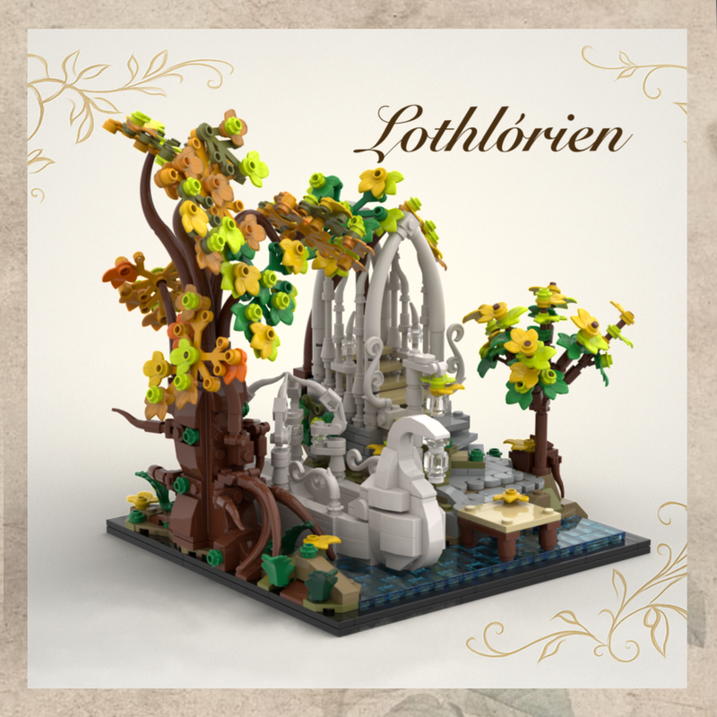 LEGO MOC Lothlórien farewell—Elven realm series by Lunyue