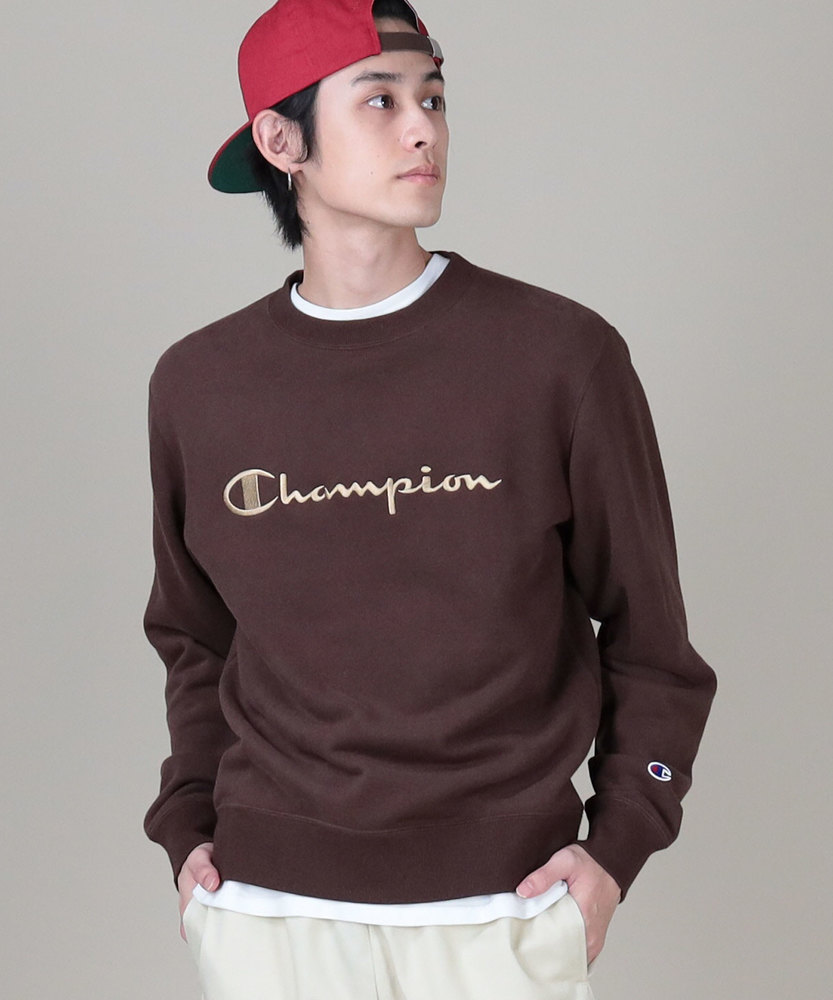 ビッグスクリプトクルーネックスウェット メンズ(M グレー): トップス