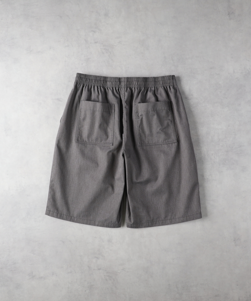 イージーショートパンツ（ウエスト楽/涼しい/休日コーデ）(M ブラック