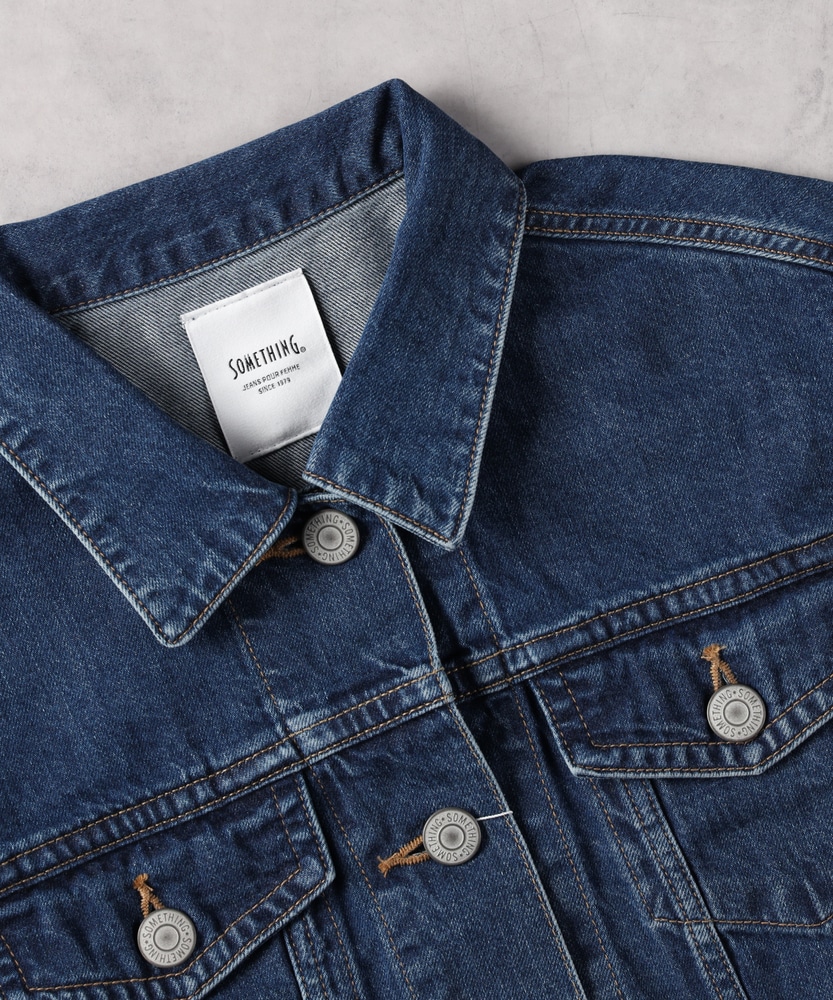 ビッグディティールデニムジャケット(ONE SIZE 中濃加工色