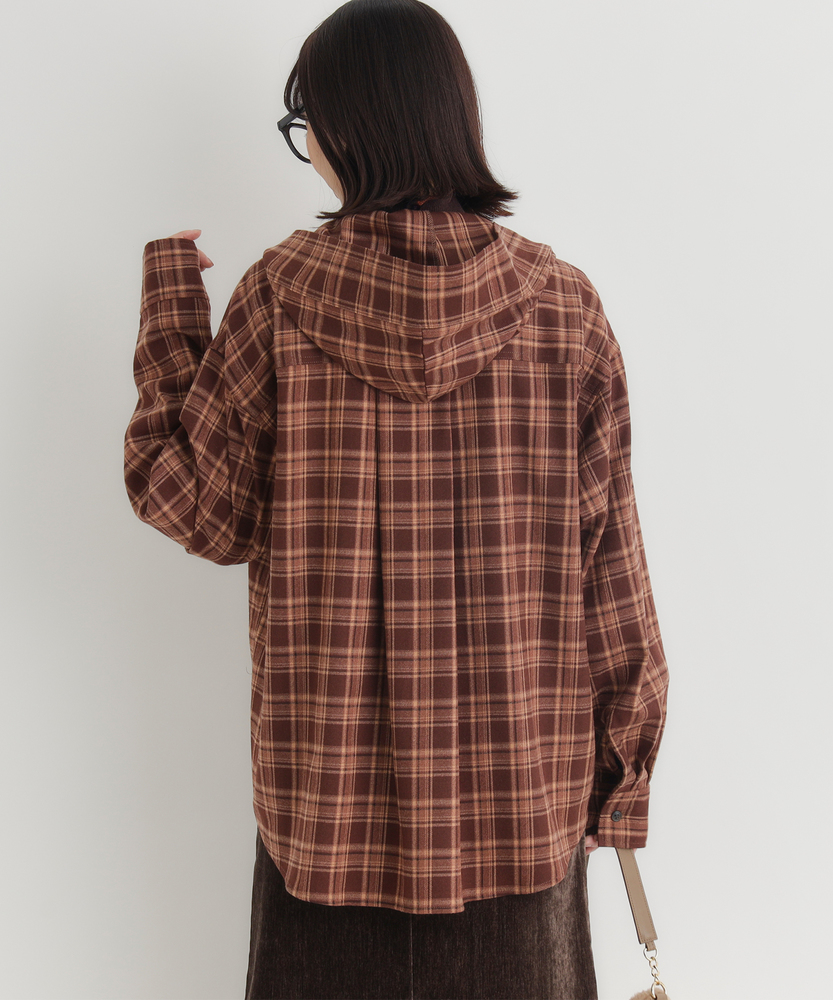 チェックビッグシャツ(M ブラウン): トップス｜Right-on公式オンライン