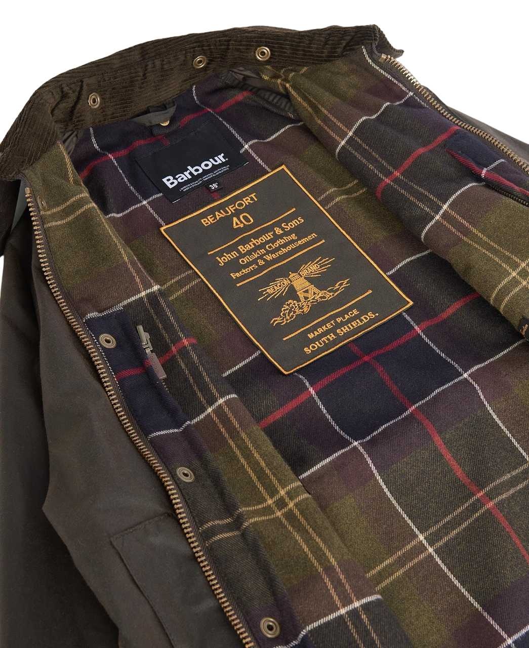 Barbour Beaufort 40 Wax Olive | Senza Dubbio