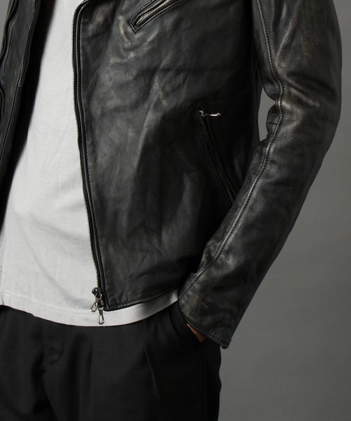 SHELLAC（シェラック）の「顔料落とし加工 ｶｳ ﾅｯﾊﾟﾗﾝ ﾀﾞﾌﾞﾙﾗｲﾀﾞｰｽ